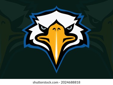 Cabeza de águila. Logo de la ilustración del vector.