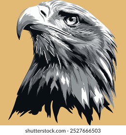 Eagle head vector illustration with symmetrical design for logo, icon, symbol and other relevant use