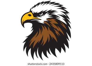 Eagle head vector illustration for t-shirt design and commercial use