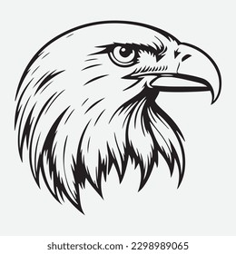 Eagle head Vector illustration. Eagle Vintage Logo