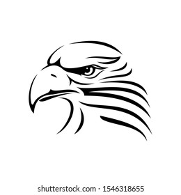 Eagle head vector image. Head of eagle vector logo mascot