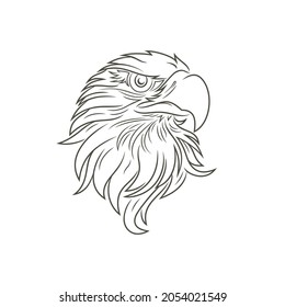 Eagle head vector image. Head of eagle vector logo mascot