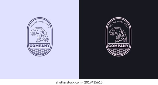  eagle head vector logo concept isolated on white background. Modern sport team mascot badge design. Premium quality bird emblem t-shirt tee print illustration.