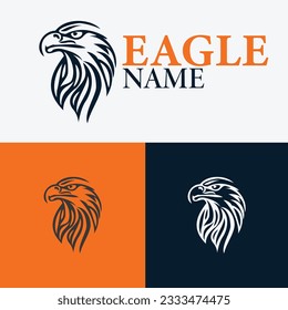 Eagle head vector logo concept. Modern professional