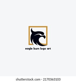 eagle head vector logo design in abstract style