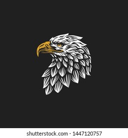 eagle head vector logo illustration