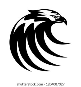 eagle head vector logo template, hawk vector silhouette
