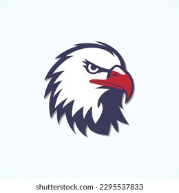 Eagle head vector logo template. Head of american eagle.