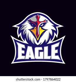 Eagle head vector mascot  cartoon  and illustration