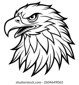 Eagle Head Vector Mascot Illustration with Wild and Bold Design.