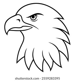 eagle head of a vector silhouette