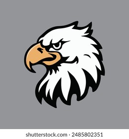 Eagle head vector style with white background