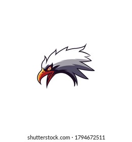 eagle head vector. white background 