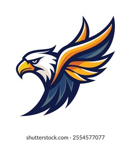 Eagle head vector wide bald illustration