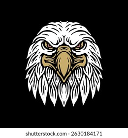 Eagle head vintage illustration. Eagle head Rustic style design