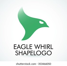 Eagle head of wild bird abstract vector and logo design or template predator animal business icon of company identity symbol concept