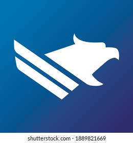 Eagle Head with Wing Aviation Logo