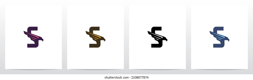 Eagle Head And Wing On Letter Logo Design S