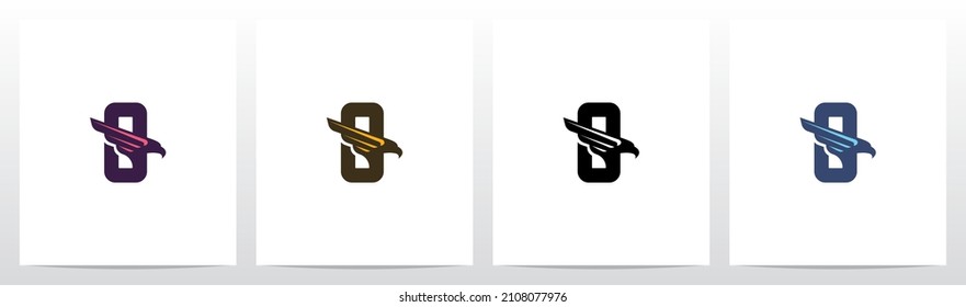 Eagle Head And Wing On Letter Logo Design O