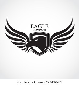 Eagle Head Winged Heraldry Logo Stock Vector (Royalty Free) 497439781