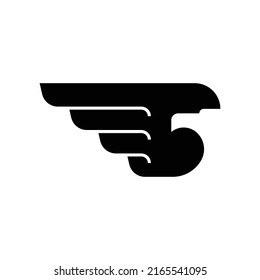 vectores del logotipo de la cabeza de águila en alas