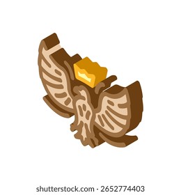 águia heráldica isométrica ícone vetor. águia heráldica sinal. ilustração símbolo isolado