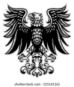 Eagle Heraldry In Classic Pen Style