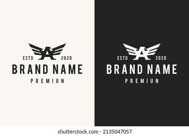 ilustración vectorial del logotipo vintage del águila hipster