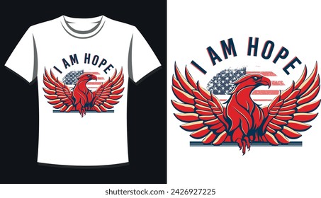Eagle Hope Tee: Soar with optimism in this striking design, embodying strength and freedom. Inspire hope with every wear