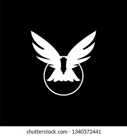 eagle hunting logo vector