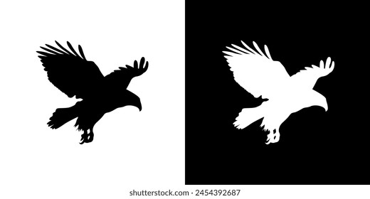 Eagle icon. Eagle. Animal. Animal icon. Black icon. Silhouette icon. Black and white