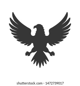 Eagle Icon. Bird Logo on White Background. Vector