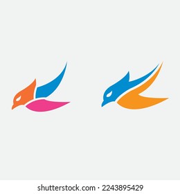 Eagle icon bird logo template. Animal vector