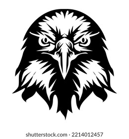 The eagle icon is black, on a white background.