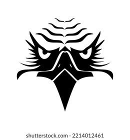 The eagle icon is black, on a white background.