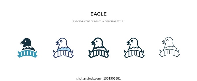 eagle icon in different style vector illustration. two colored and black eagle vector icons designed in filled, outline, line and stroke style can be used for web, mobile, ui