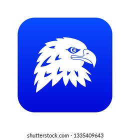 Eagle icon digital blue for any design isolated on white vector illustration