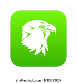 Eagle icon digital green for any design isolated on white vector illustration