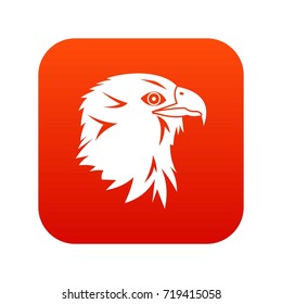 Eagle icon digital red for any design isolated on white vector illustration