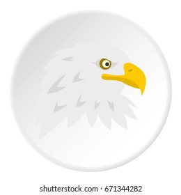 Eagle icon in flat circle isolated vector illustration for web