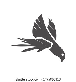 Eagle icon in flat style.Vector illustration.