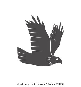 Eagle icon in flat style.Vector illustration.	