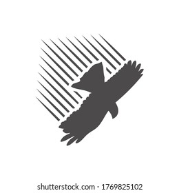 Eagle icon in flat style.Vector illustration.	