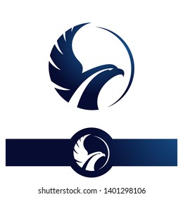Eagle icon. Eagle head illustration. Falcon Vector Logo Template.
 Hawk Logo design.