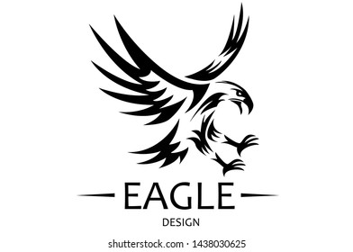 Eagle icon illustration isolated vector logo