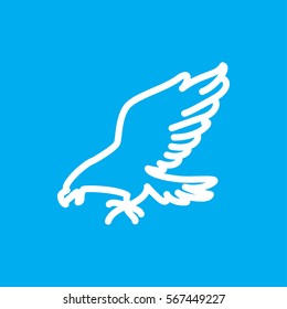 eagle icon illustration isolated vector sign symbol