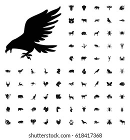 Eagle icon illustration isolated vector sign symbol. animals icons vector set. on white background