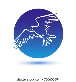 eagle icon illustration isolated vector sign symbol