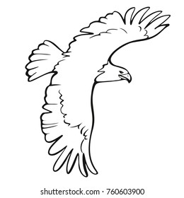 eagle icon illustration isolated vector sign symbol