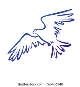 eagle icon illustration isolated vector sign symbol
